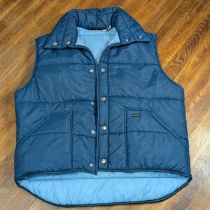 Vintage Maverick Men's Puffer Vest Blue Size Large Made In USA